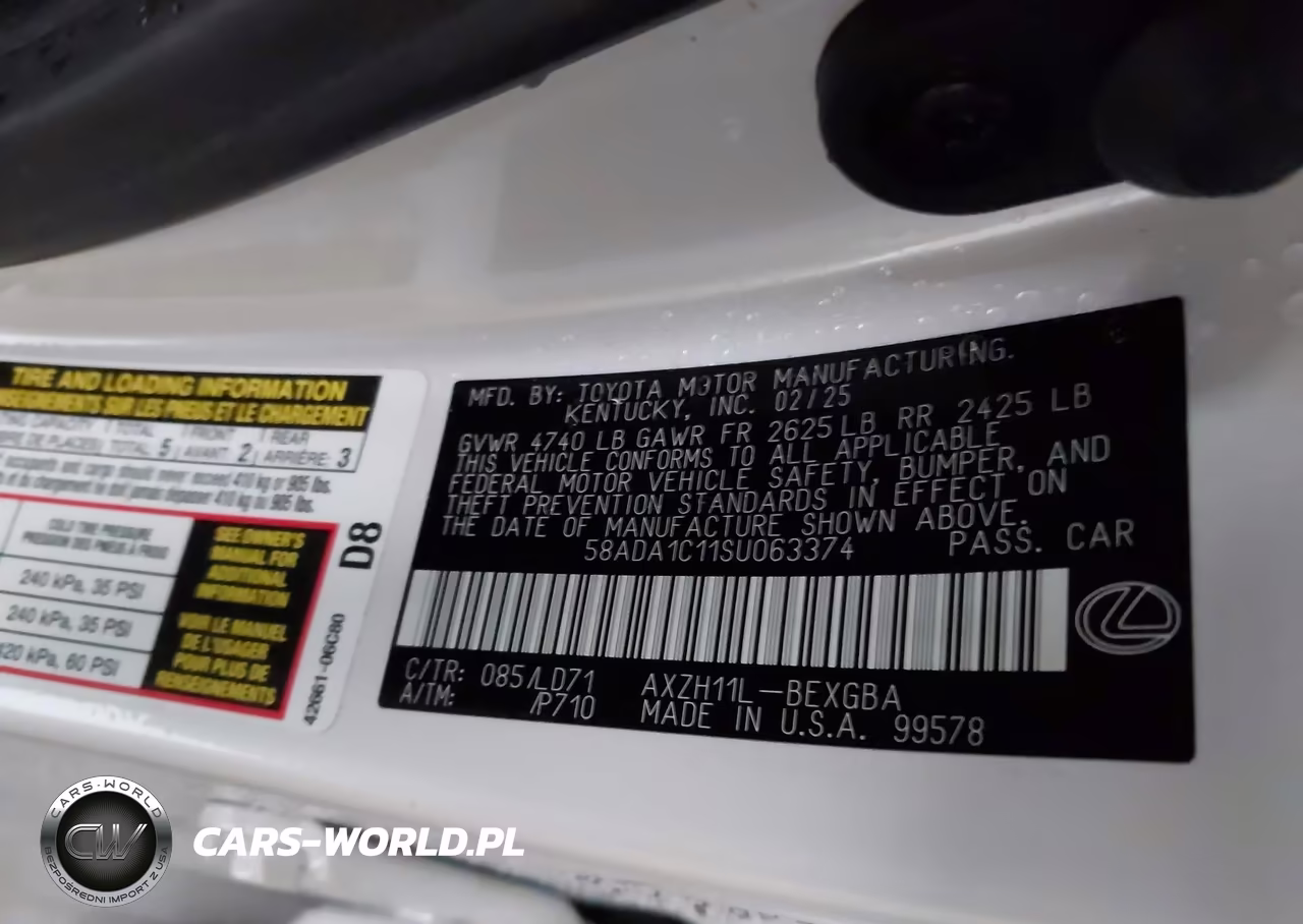 2025 Lexus Es 300H VIN:58ADA1C11SU063374 - 9