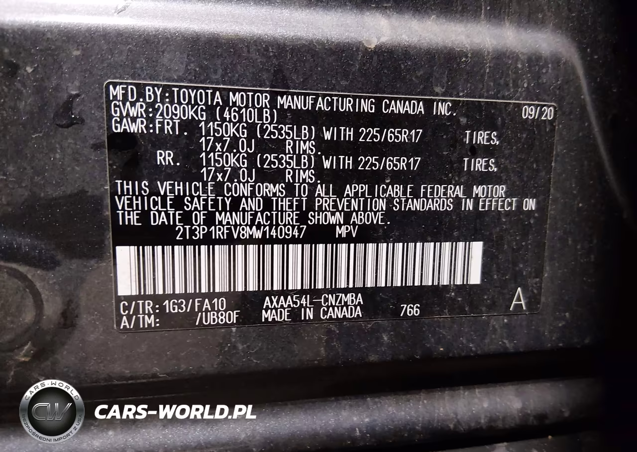 2021 Toyota Rav4 Xle VIN:2T3P1RFV8MW140947 - 9