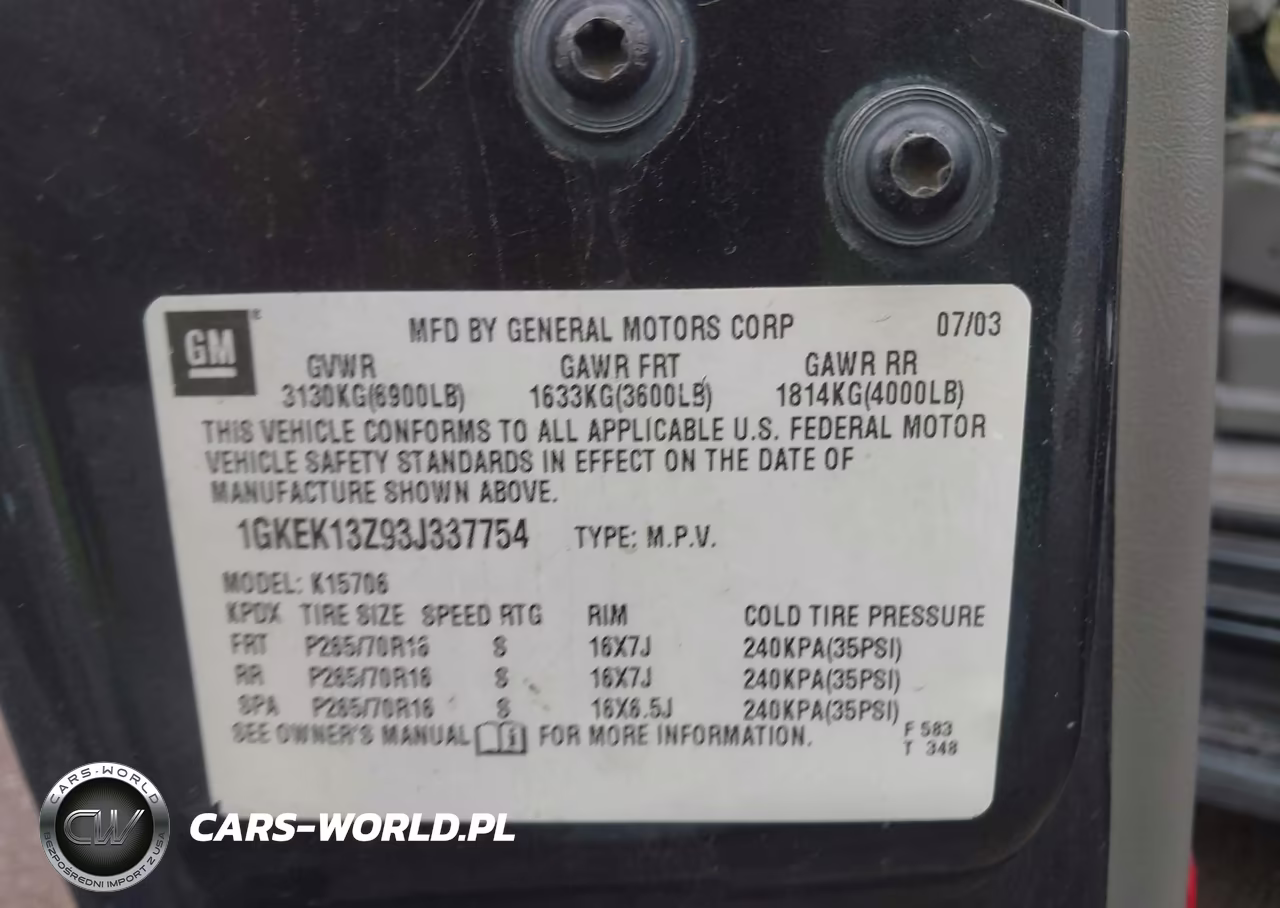 2003 GMC Yukon Slt VIN:1GKEK13Z93J337754 - 9