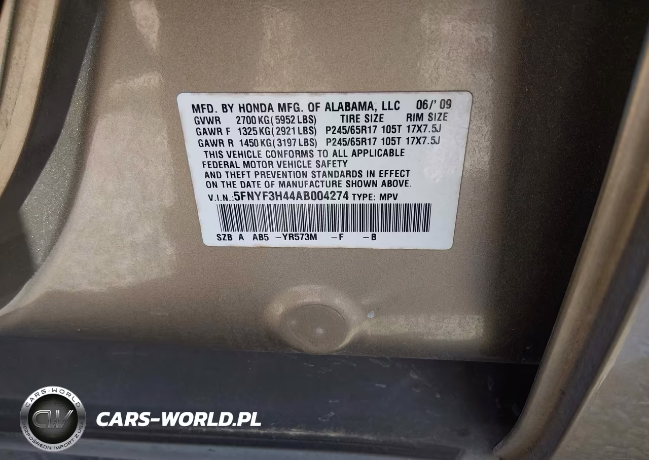 2010 Honda Pilot Ex VIN:5FNYF3H44AB004274 - 9