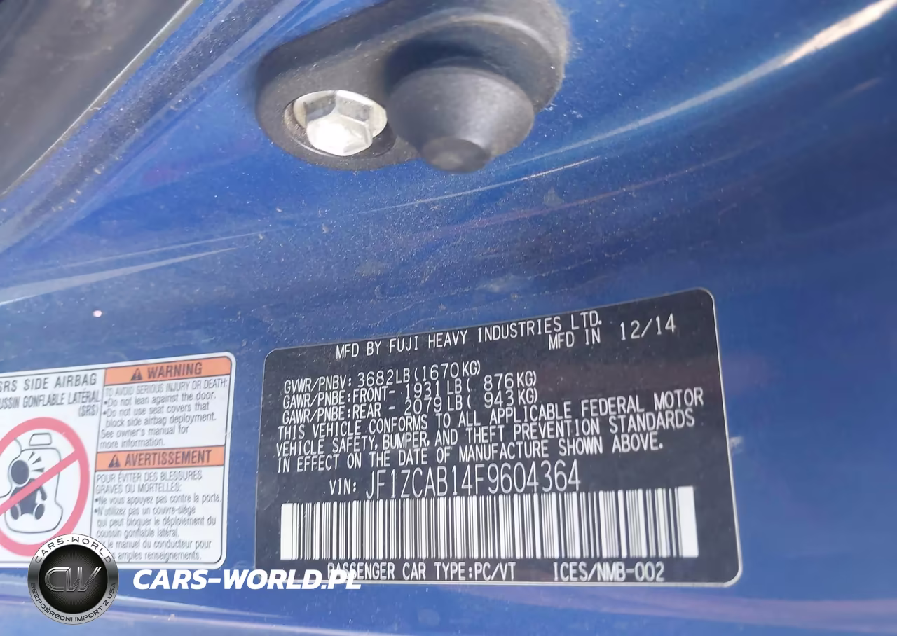 2015 Subaru Brz Premium VIN:JF1ZCAB14F9604364 - 9