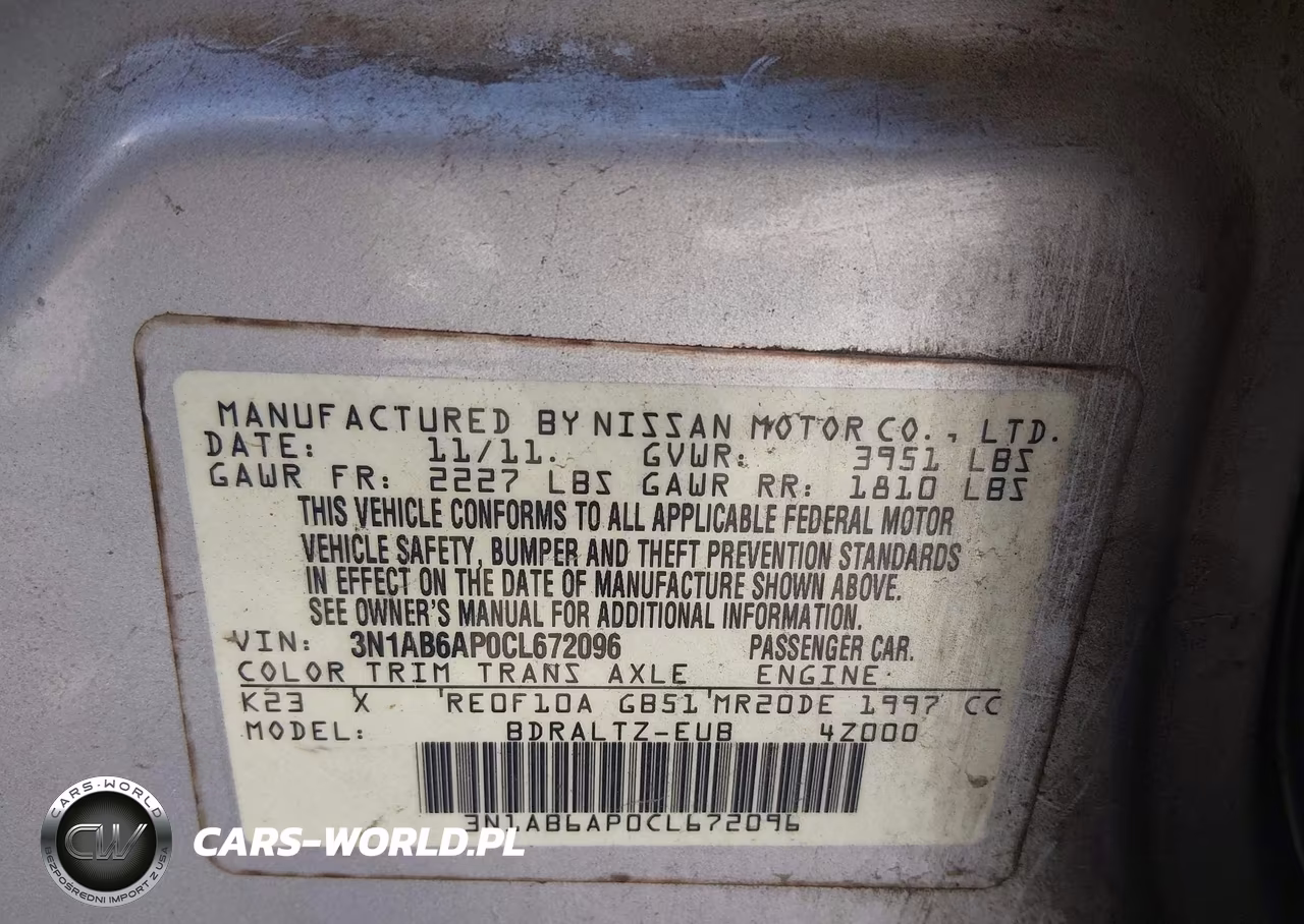 2012 Nissan Sentra 2.0 S VIN:3N1AB6AP0CL672096 - 9