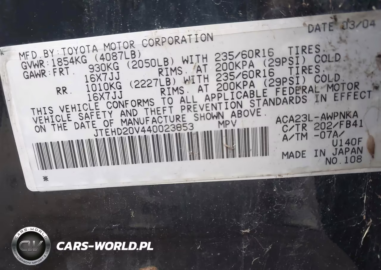 2004 Toyota Rav4 VIN:JTEHD20V440023653 - 9