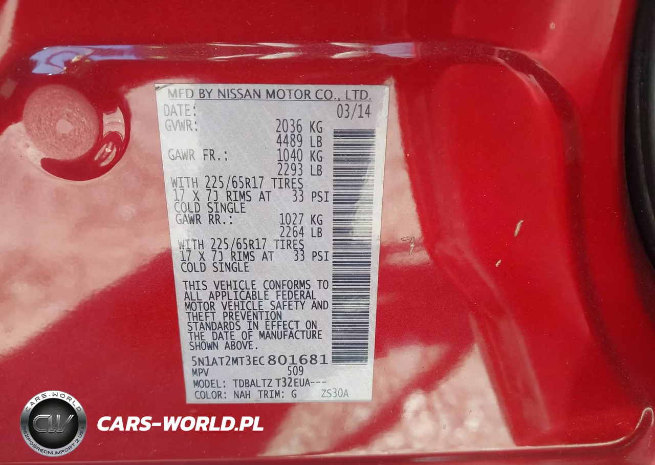 2014 Nissan Rogue Sv VIN:5N1AT2MT3EC801681 - 9
