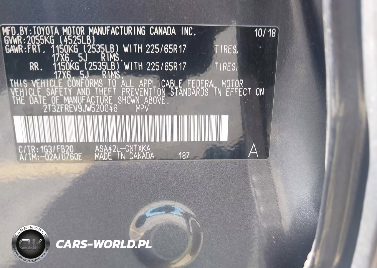 2018 Toyota Rav4 Le VIN:2T3ZFREV9JW520046 - 9