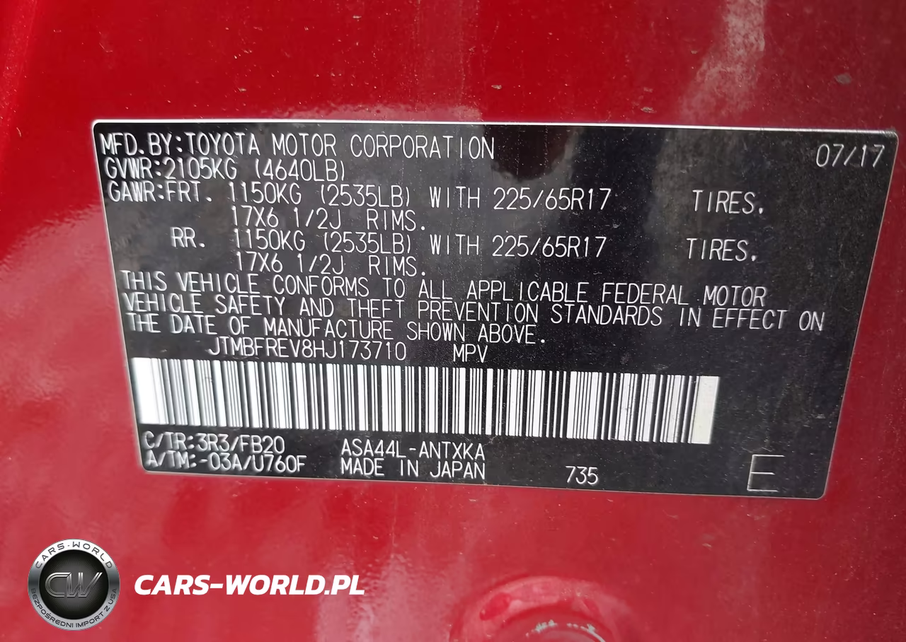 2017 Toyota Rav4 Le VIN:JTMBFREV8HJ173710 - 9