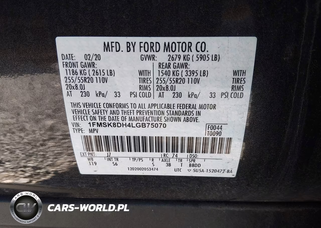 2020 Ford Explorer Xlt VIN:1FMSK8DH4LGB75070 - 9