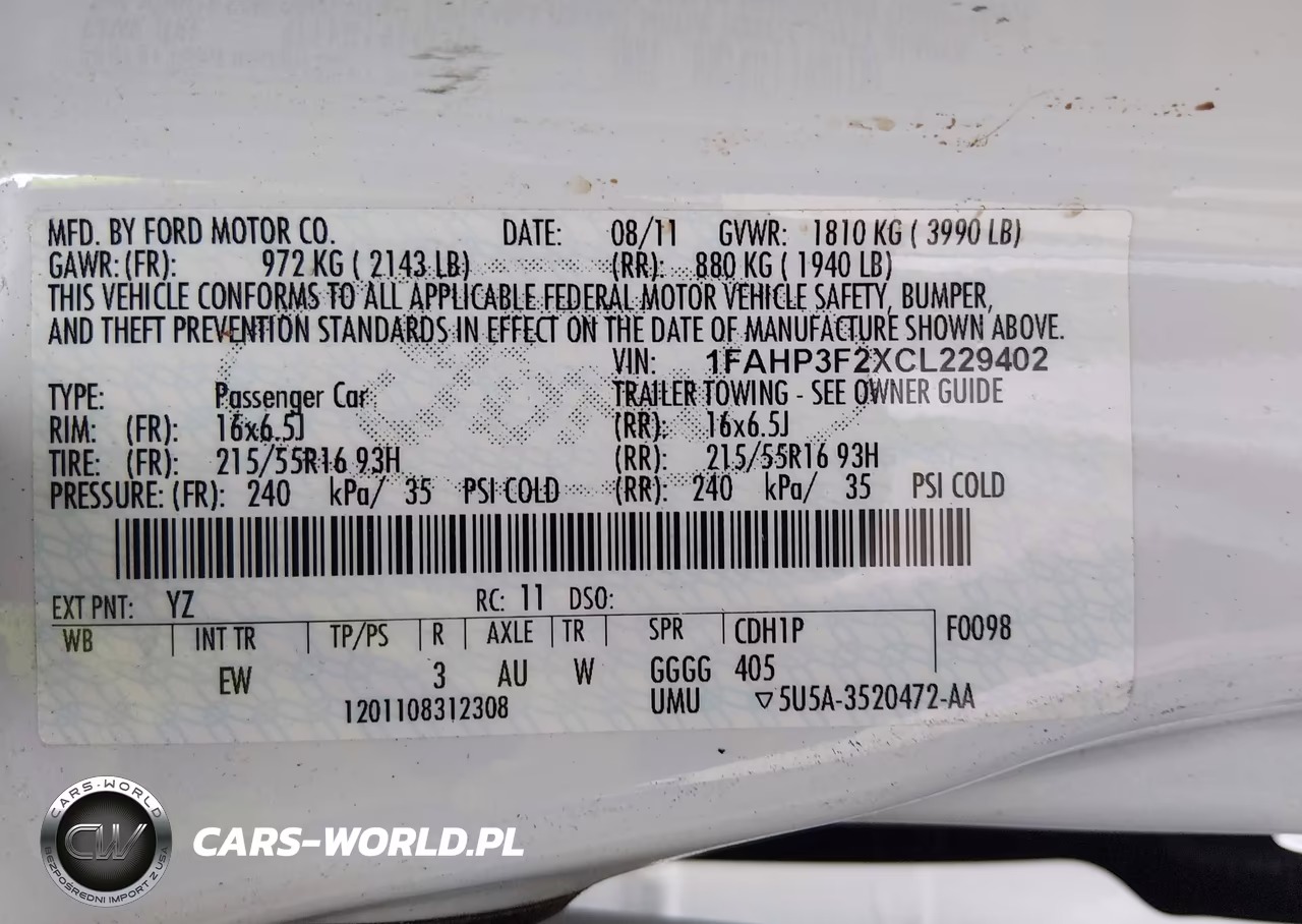 2012 Ford Focus Se VIN:1FAHP3F2XCL229402 - 9