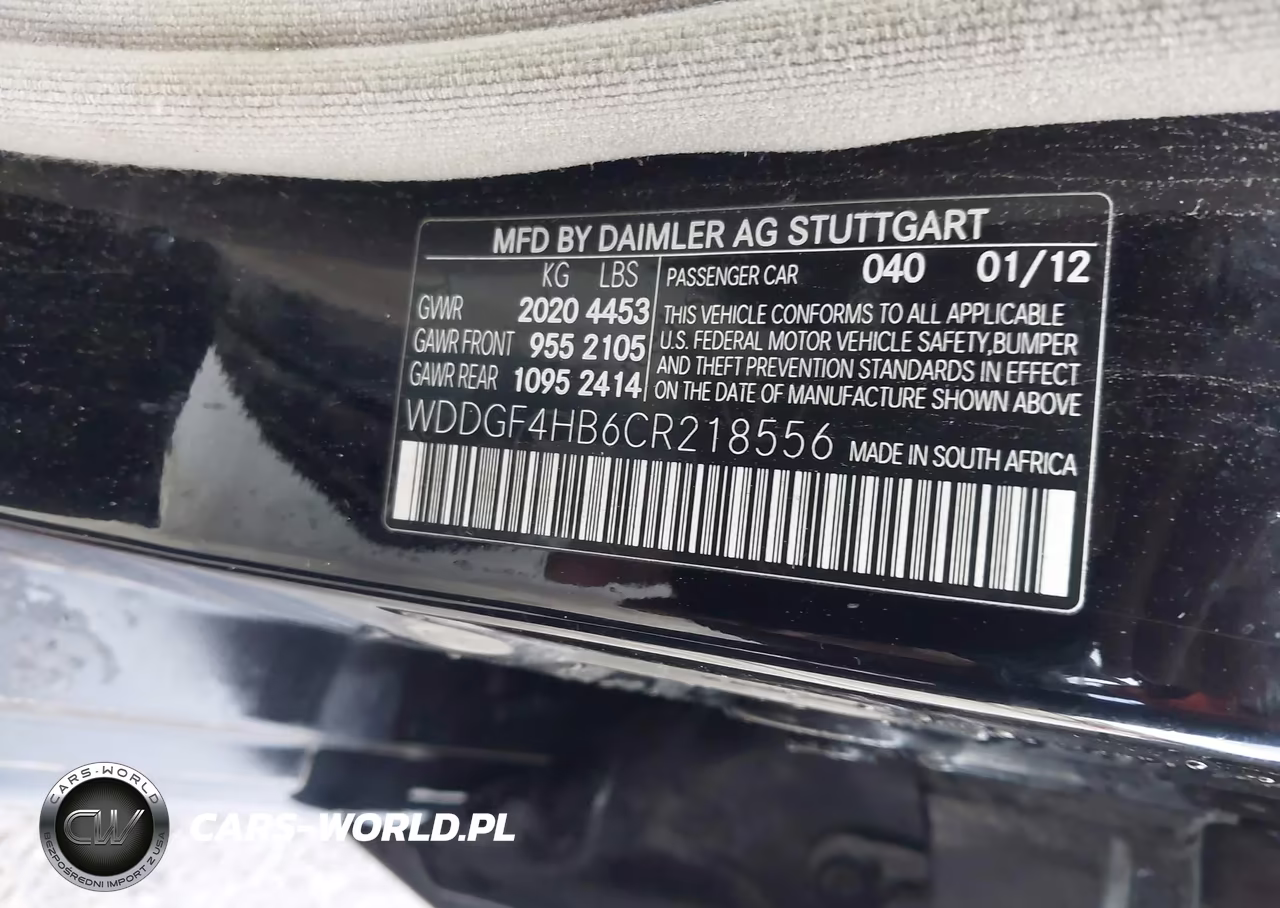 2012 Mercedes-Benz C 250 Sport VIN:WDDGF4HB6CR218556 - 17