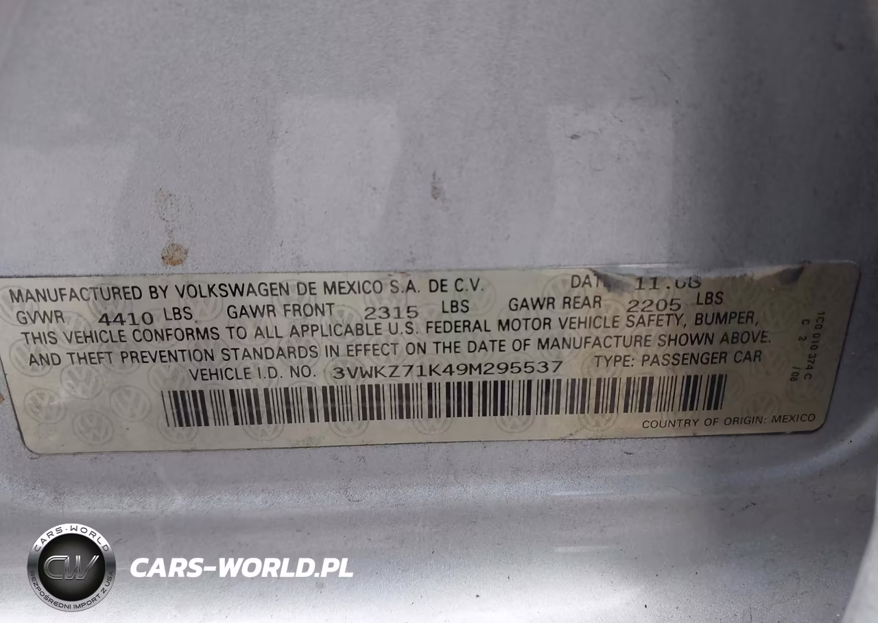2009 Volkswagen Jetta 2.5L S VIN:3VWKZ71K49M295537 - 9
