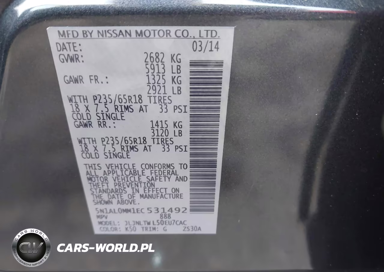 2014 Infiniti Qx60 VIN:5N1AL0MM1EC531492 - 9