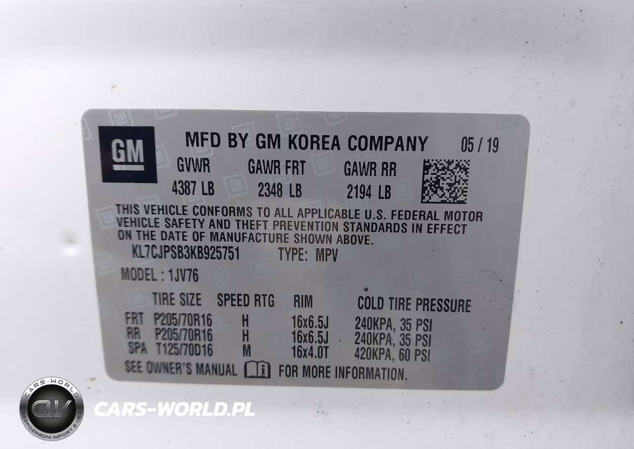 2019 Chevrolet Trax Lt VIN:KL7CJPSB3KB925751 - 9