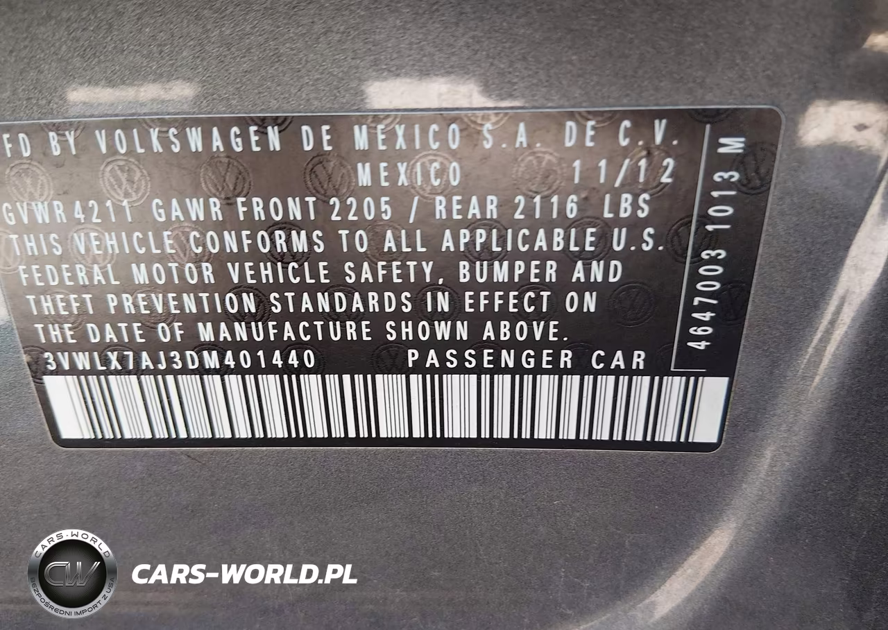 2013 Volkswagen Jetta 2.5L Sel VIN:3VWLX7AJ3DM401440 - 9