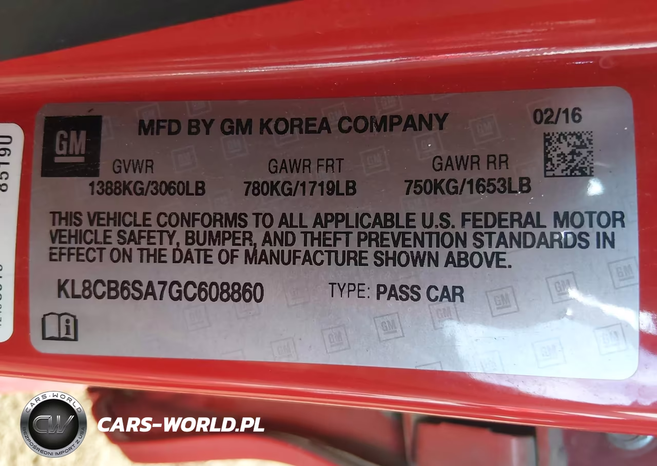 2016 Chevrolet Spark Ls Cvt VIN:KL8CB6SA7GC608860 - 9