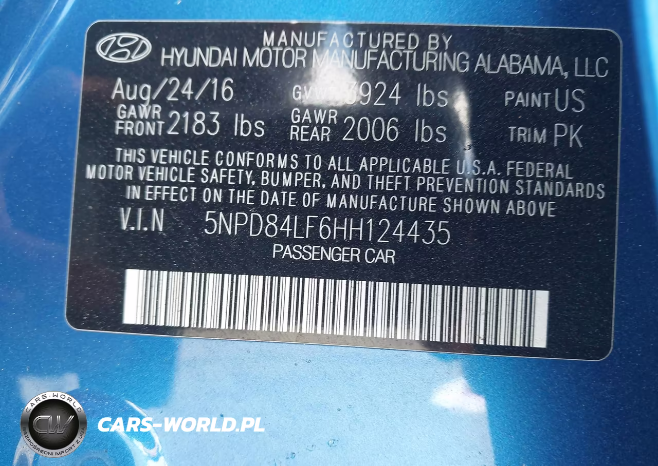 2017 Hyundai Elantra Limited VIN:5NPD84LF6HH124435 - 9
