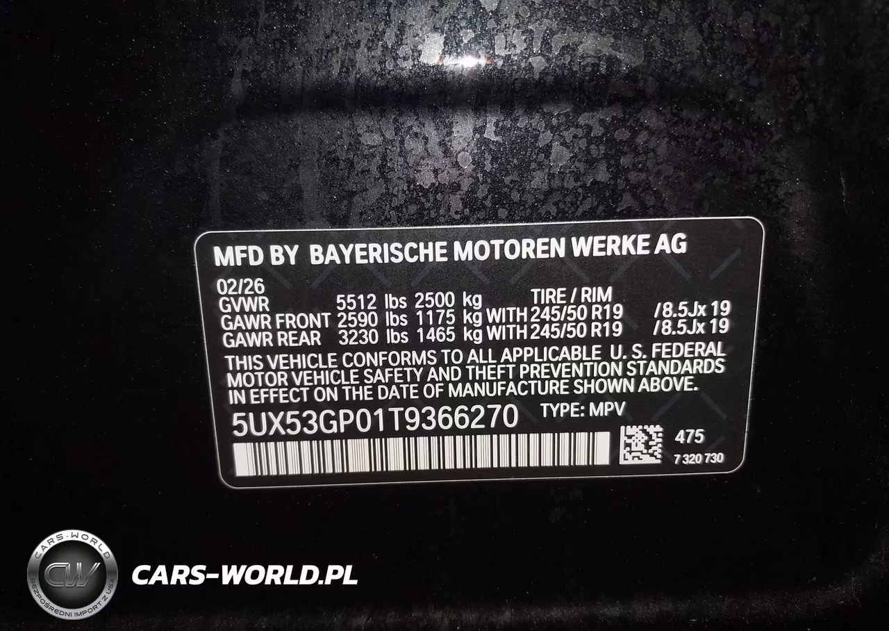 2026 BMW X3 30 xDrive VIN:5UX53GP01T9366270 - 9