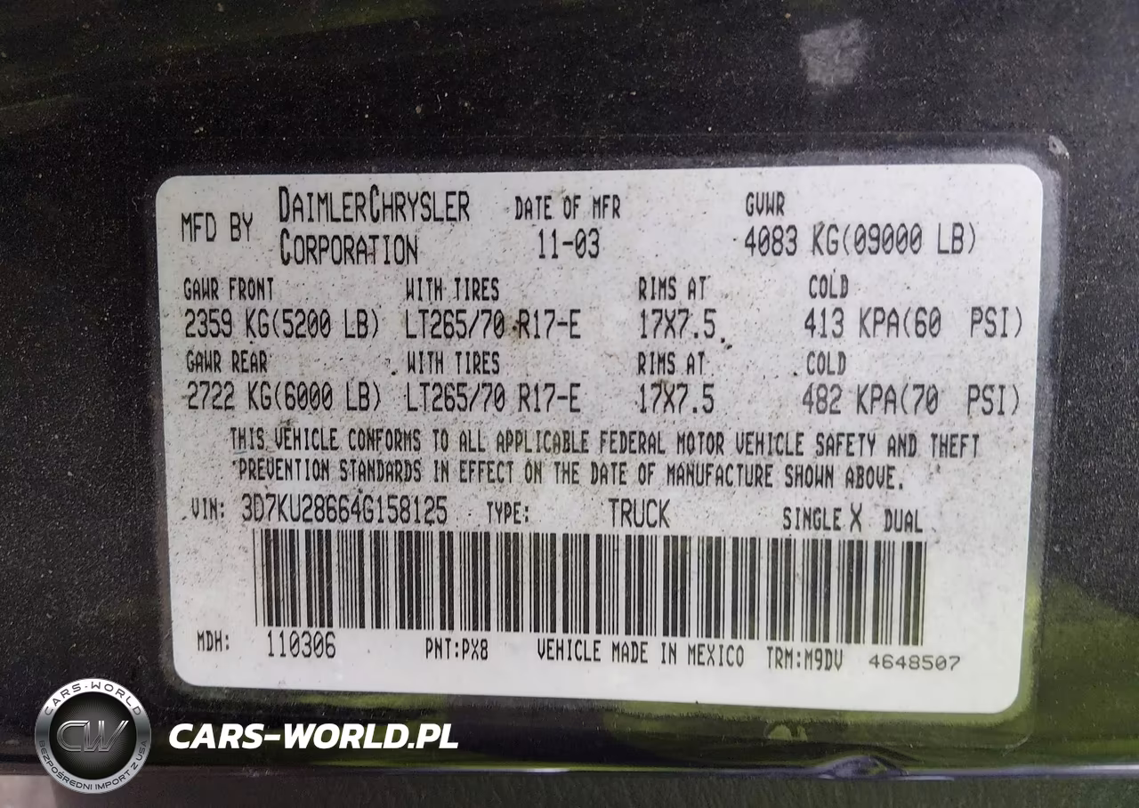 2004 Dodge Ram 2500 VIN:3D7KU28664G158125 - 9