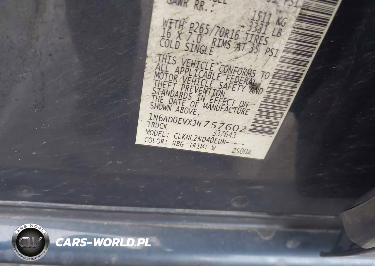 2018 Nissan Frontier Sv VIN:1N6AD0EVXJN757602 - 9