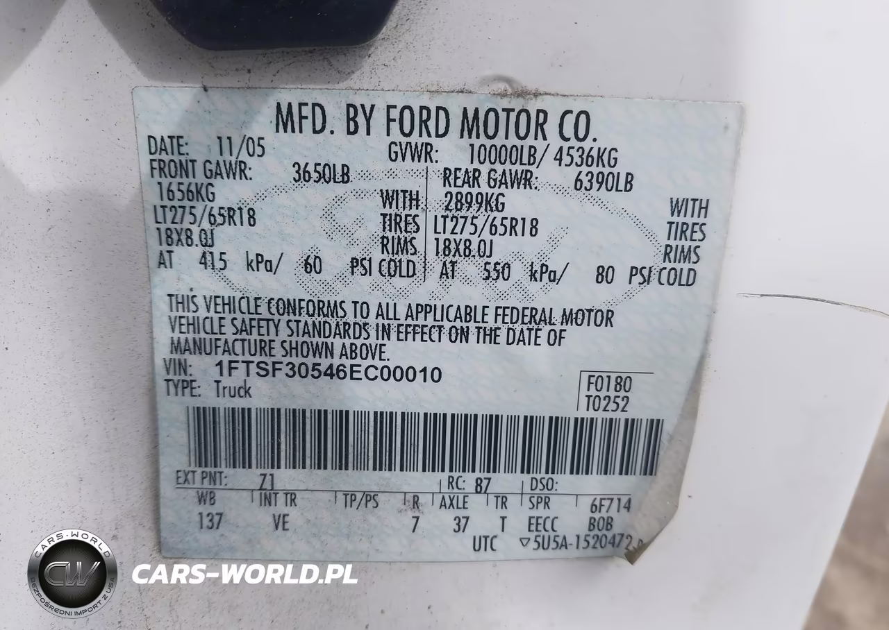 2006 Ford F-350 Xl-Xlt VIN:1FTSF30546EC00010 - 9