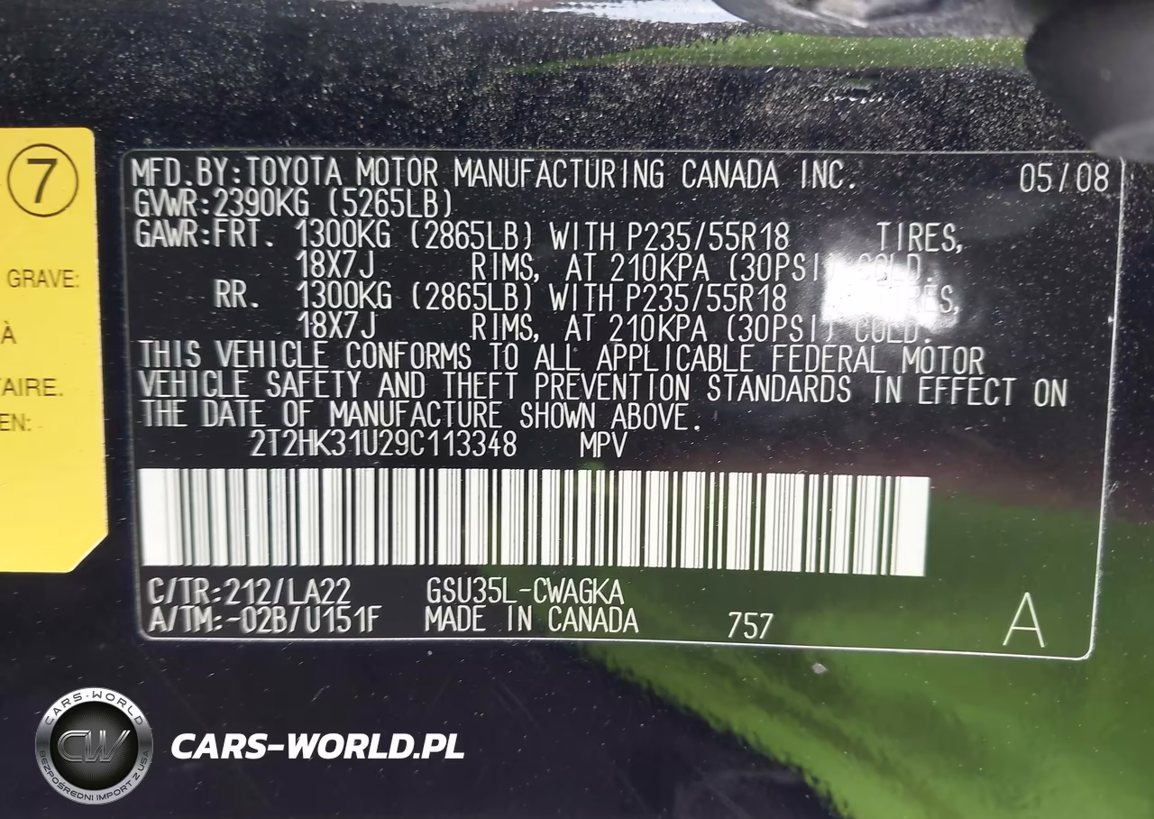 2009 Lexus Rx 350 VIN:2T2HK31U29C113348 - 9