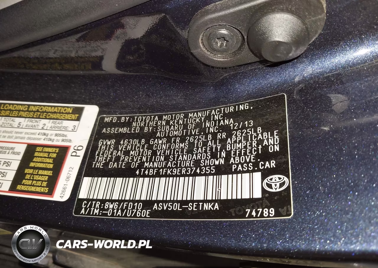 2014 Toyota Camry Le VIN:4T4BF1FK9ER374355 - 9