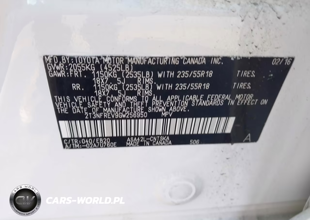 2016 Toyota Rav4 Se VIN:2T3NFREV9GW256950 - 9