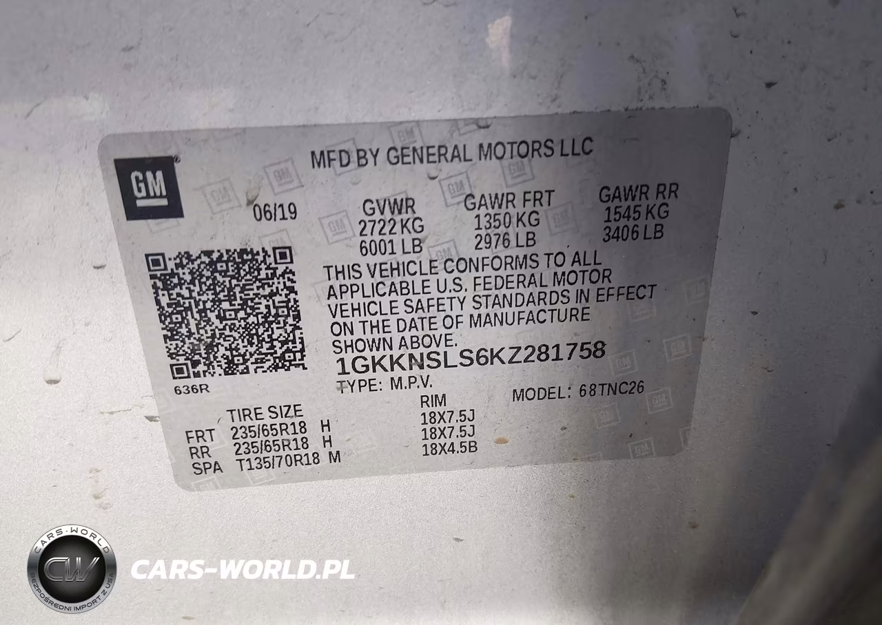 2019 GMC Acadia Sle-2 VIN:1GKKNSLS6KZ281758 - 9