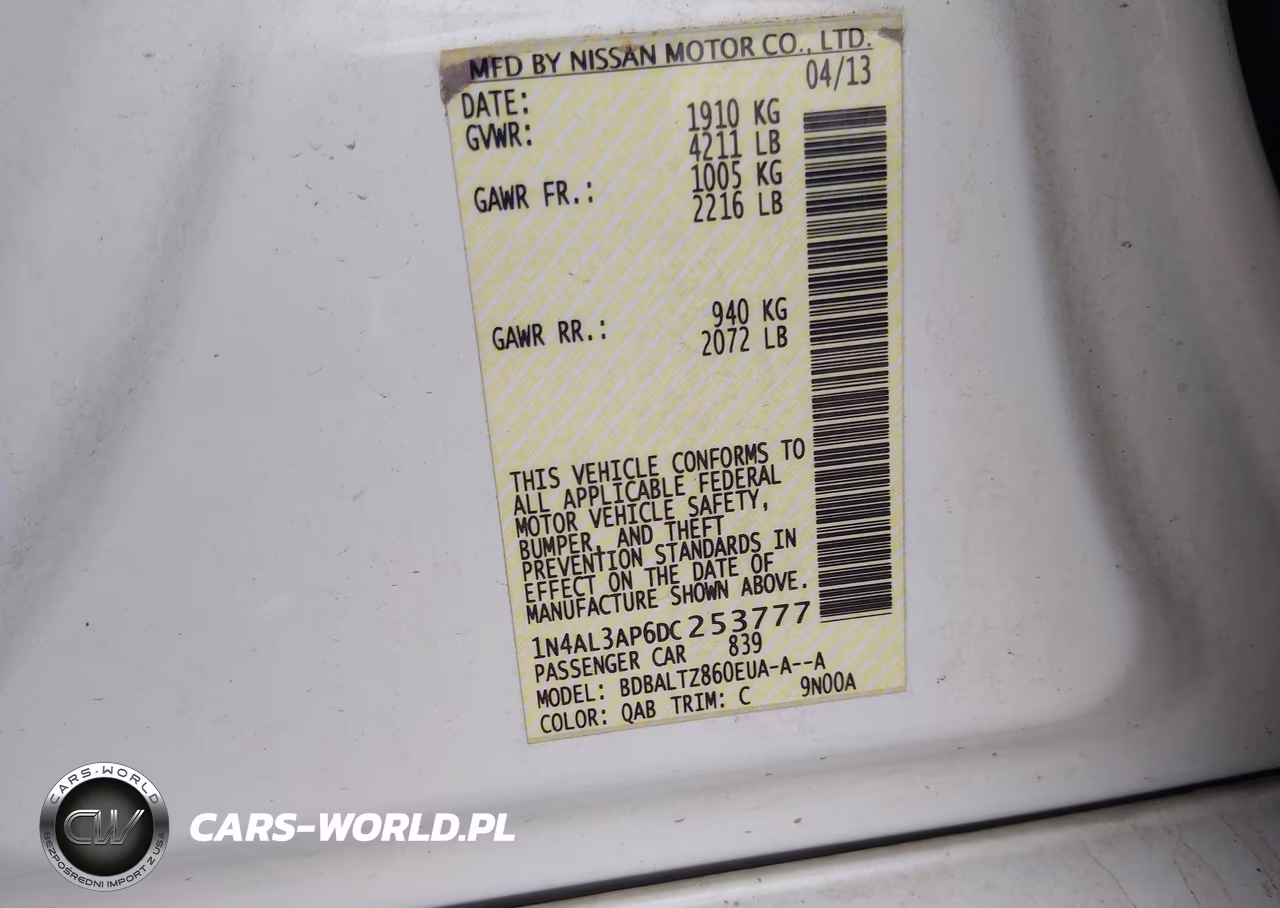2013 Nissan Altima 2.5 Sv VIN:1N4AL3AP6DC253777 - 9