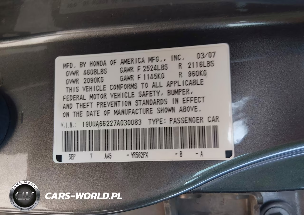 2007 Acura Tl 3.2 VIN:19UUA66227A030083 - 9
