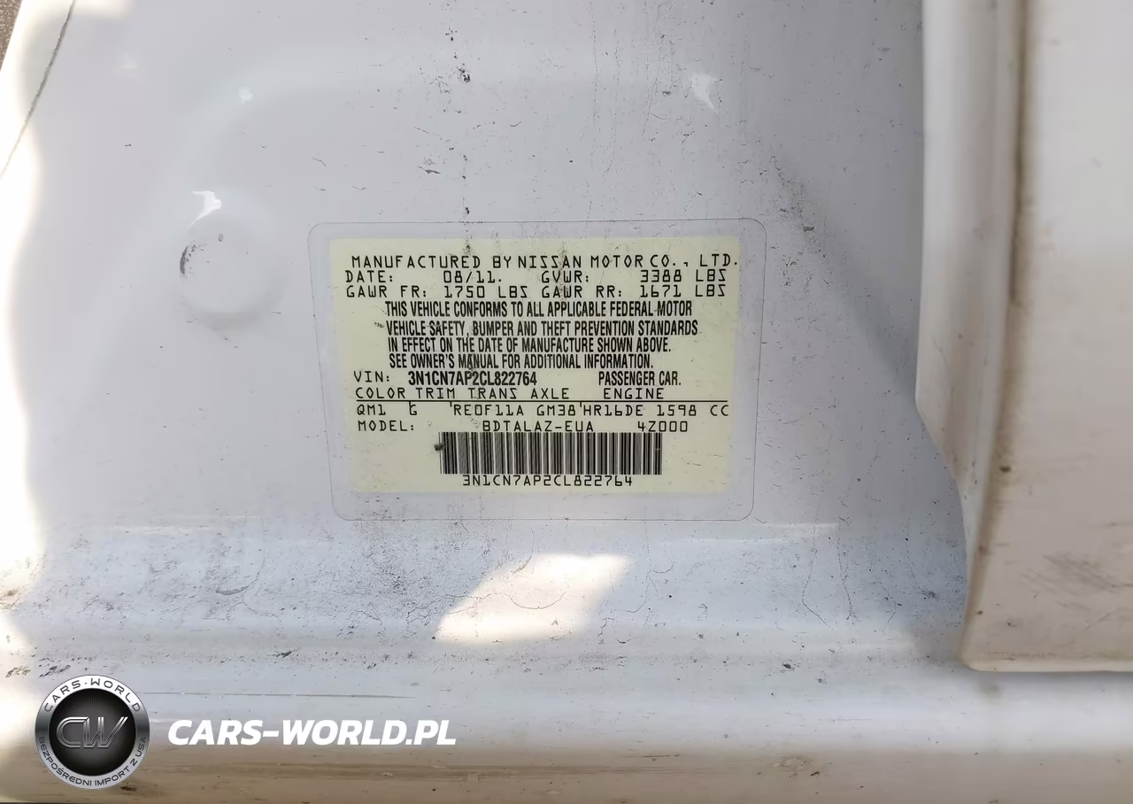 2012 Nissan Versa 1.6 S VIN:3N1CN7AP2CL822764 - 9