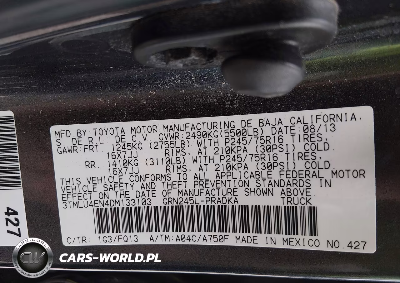 2013 Toyota Tacoma Base V6 VIN:3TMLU4EN4DM133103 - 9