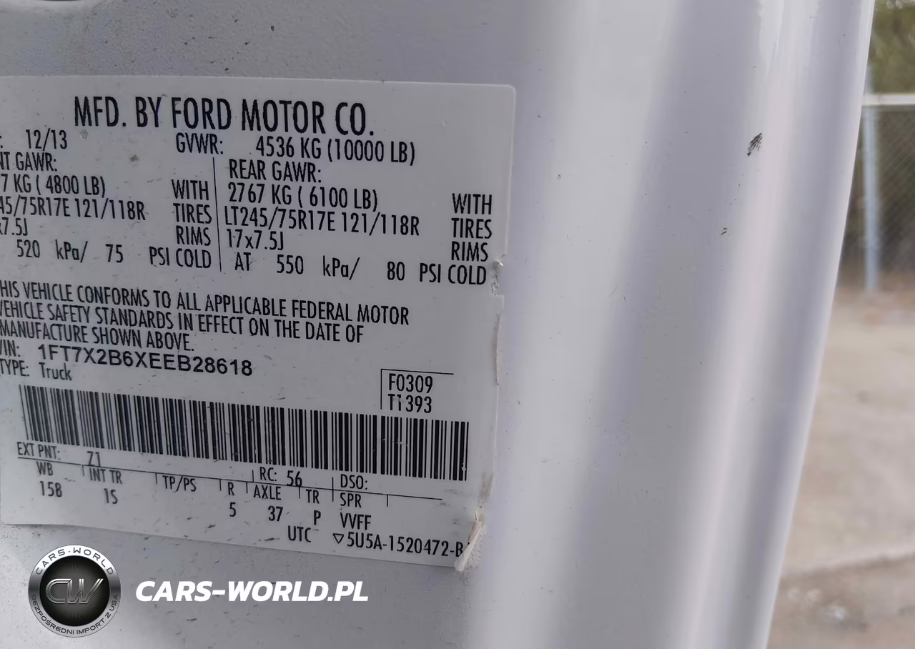 2014 Ford F-250 Xl VIN:1FT7X2B6XEEB28618 - 9