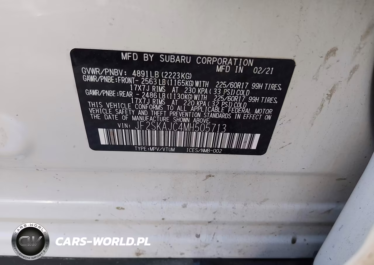 2021 Subaru Forester Premium VIN:JF2SKAJC4MH505713 - 9