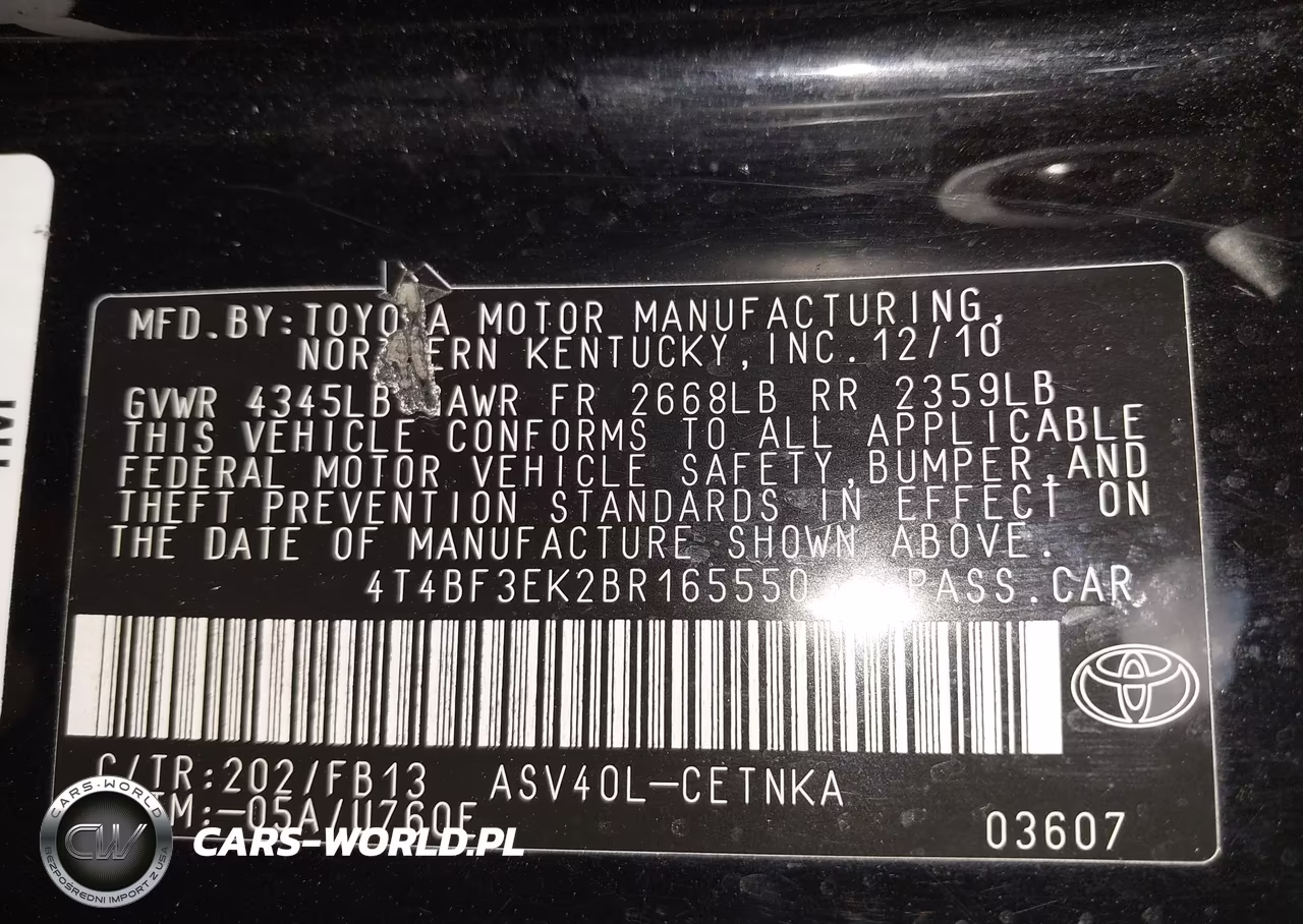2011 Toyota Camry Le VIN:4T4BF3EK2BR165550 - 9