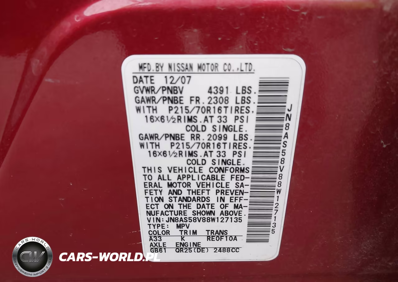 2008 Nissan Rogue S VIN:JN8AS58V88W127135 - 9