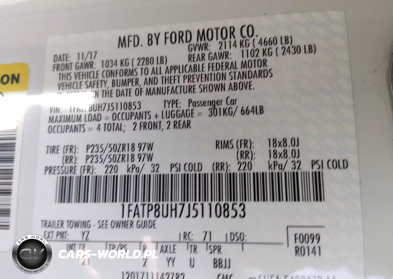 2018 Ford Mustang Ecoboost VIN:1FATP8UH7J5110853 - 9