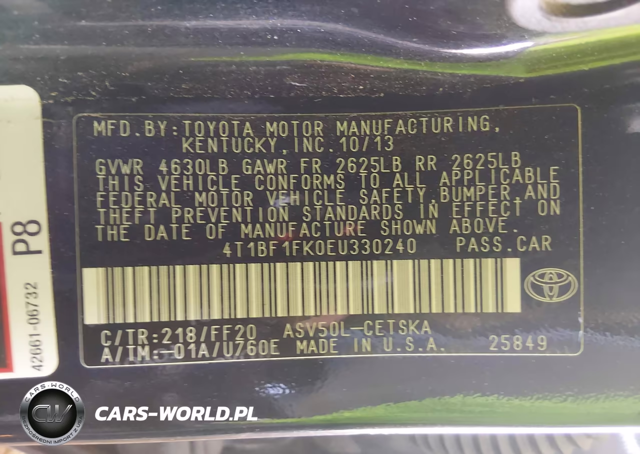 2014 Toyota Camry Se Sport VIN:4T1BF1FK0EU330240 - 9