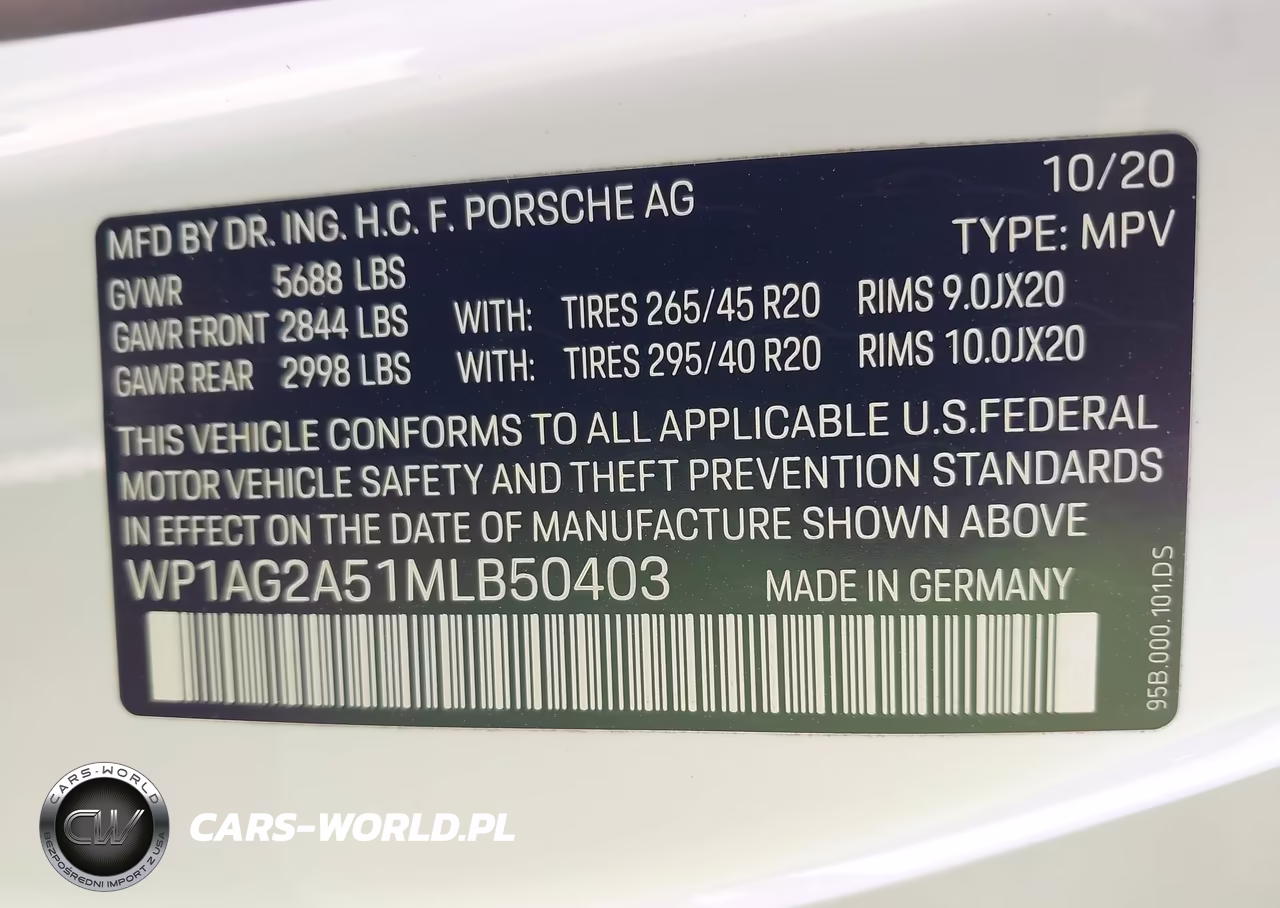 2021 Porsche Macan Gts VIN:WP1AG2A51MLB50403 - 9