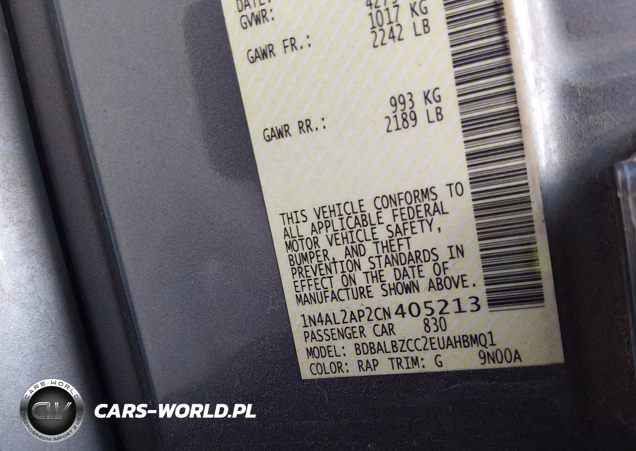 2012 Nissan Altima 2.5 S VIN:1N4AL2AP2CN405213 - 9