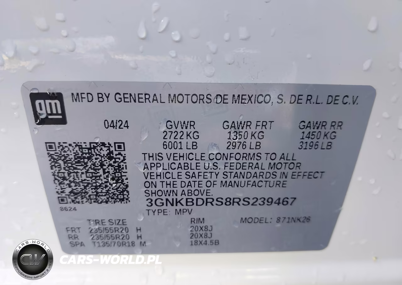 2024 Chevrolet Blazer Fwd 3Lt VIN:3GNKBDRS8RS239467 - 9