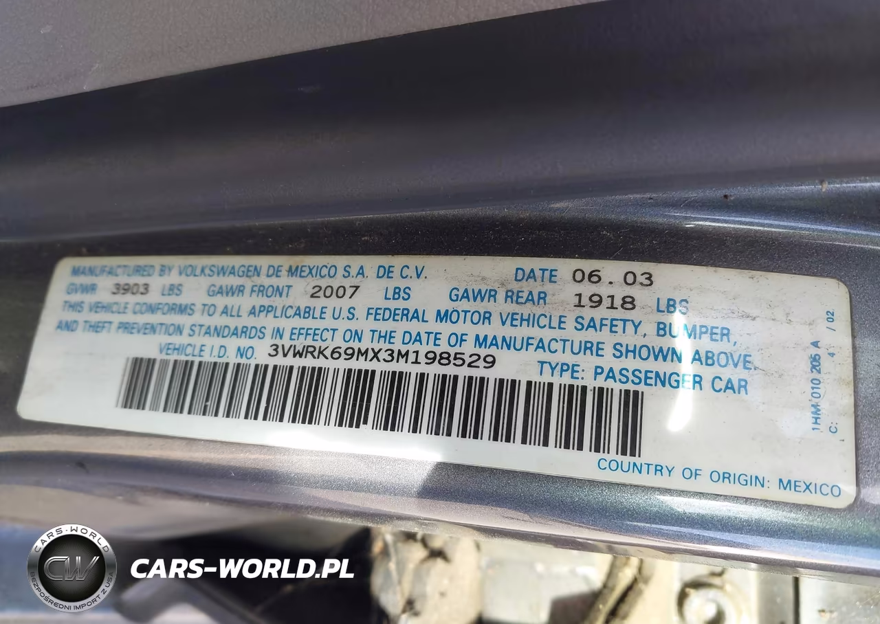 2003 Volkswagen Jetta Gl VIN:3VWRK69MX3M198529 - 9