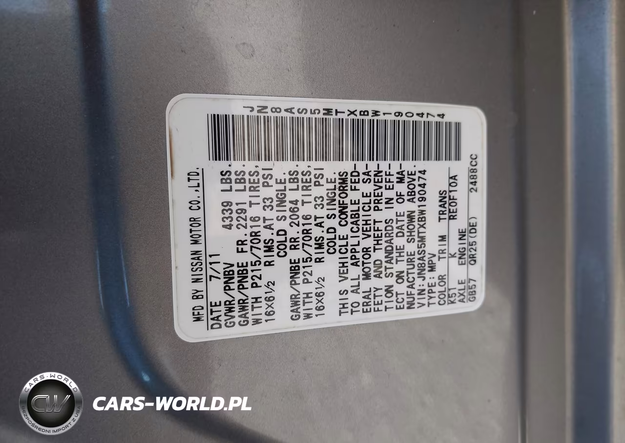 2011 Nissan Rogue S VIN:JN8AS5MTXBW190474 - 9