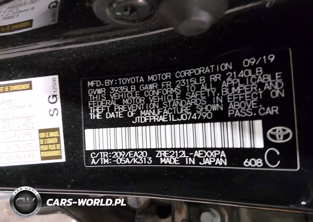 2020 Toyota Corolla Xle VIN:JTDFPRAE1LJ074790 - 9