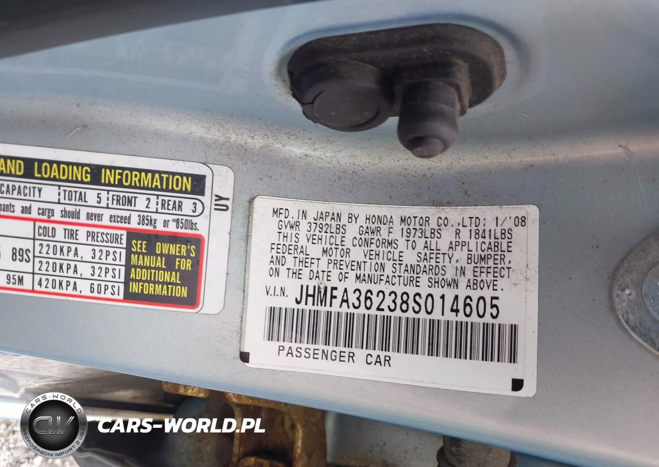 2008 Honda Civic Hybrid VIN:JHMFA36238S014605 - 9