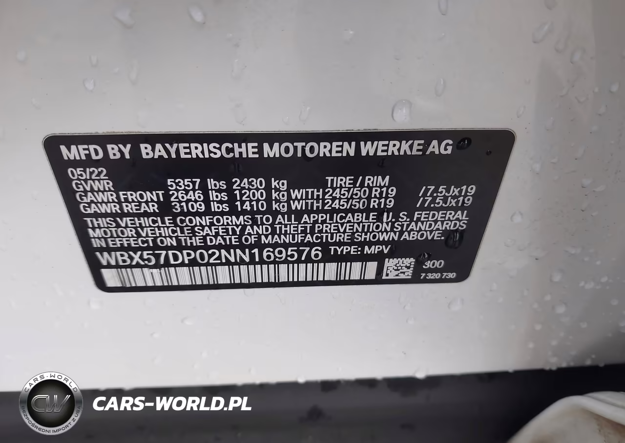2022 BMW X3 xDrive30I VIN:WBX57DP02NN169576 - 9