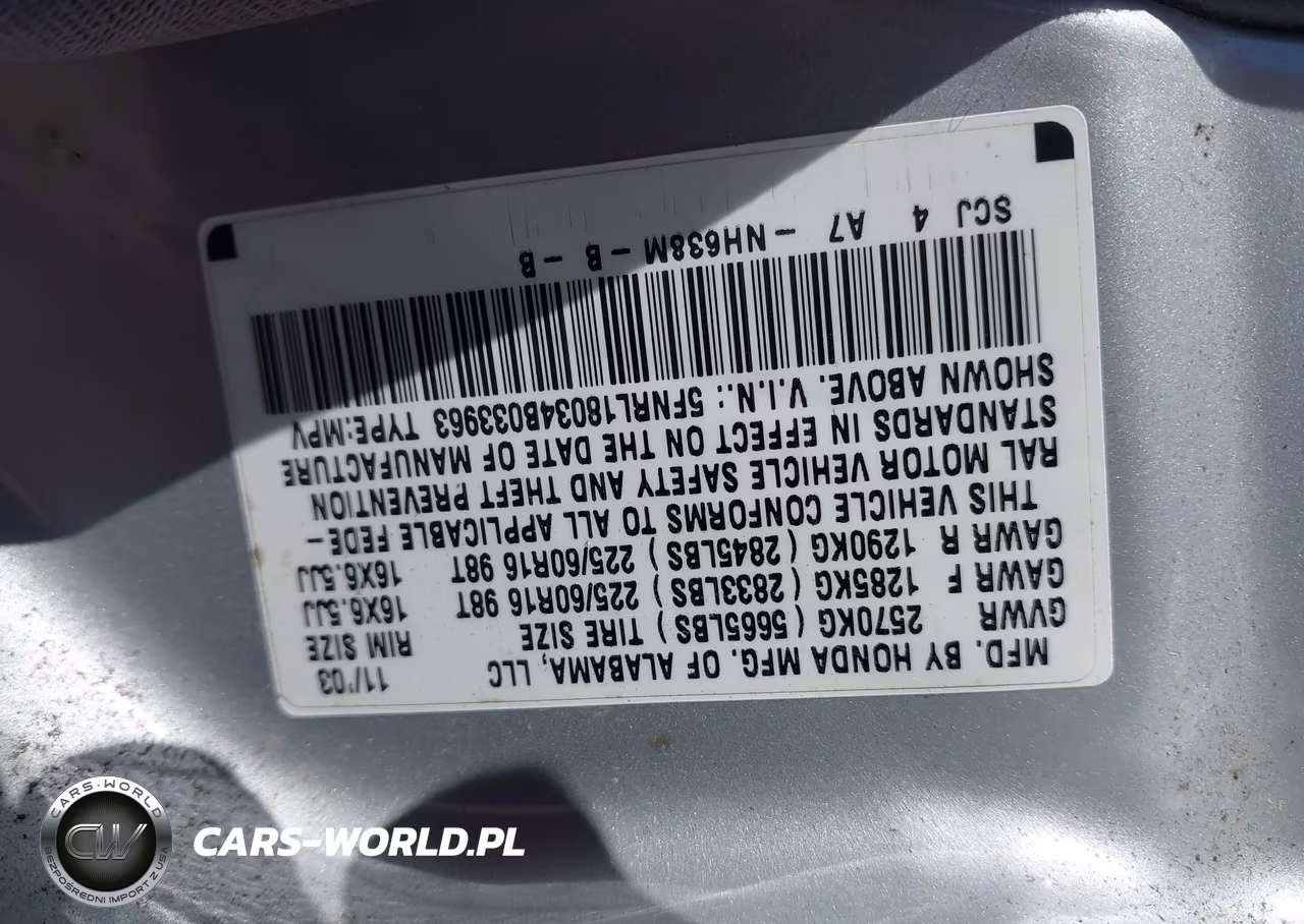 2004 Honda Odyssey Ex-L VIN:5FNRL18034B033963 - 9