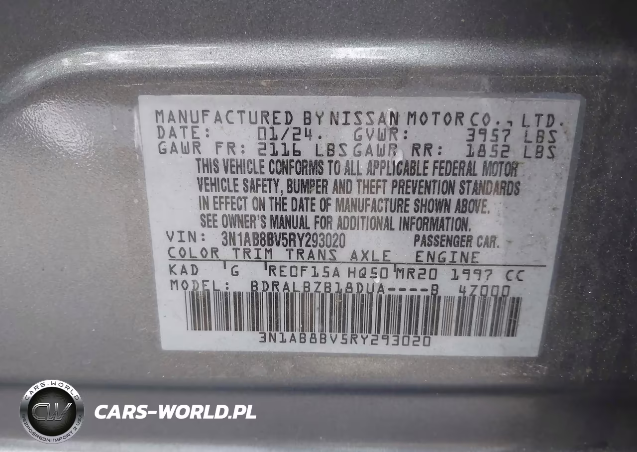 2024 Nissan Sentra S Xtronic Cvt VIN:3N1AB8BV5RY293020 - 9