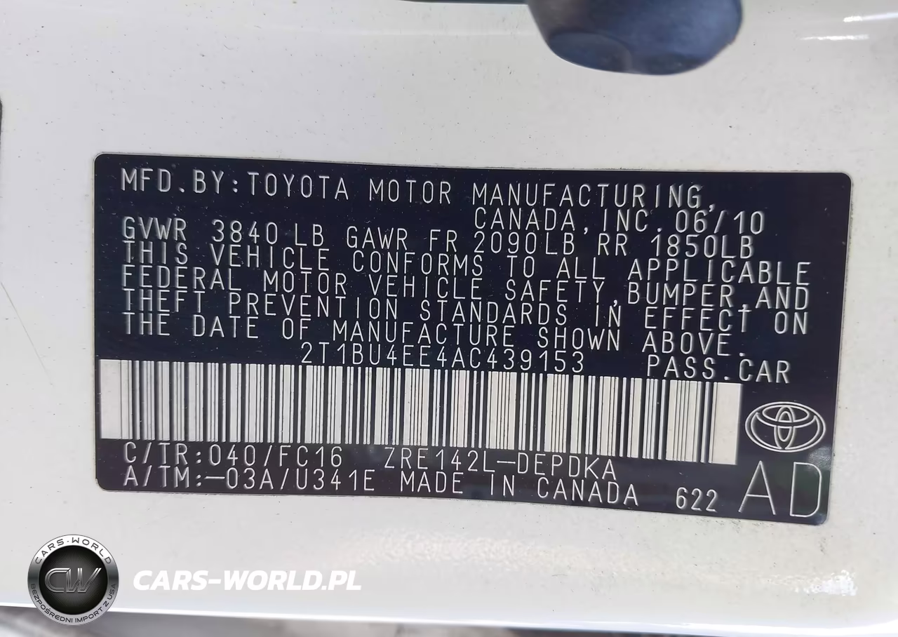 2010 Toyota Corolla Le VIN:2T1BU4EE4AC439153 - 9