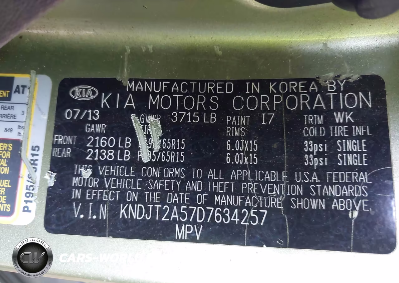 2013 Kia Soul VIN:KNDJT2A57D7634257 - 9