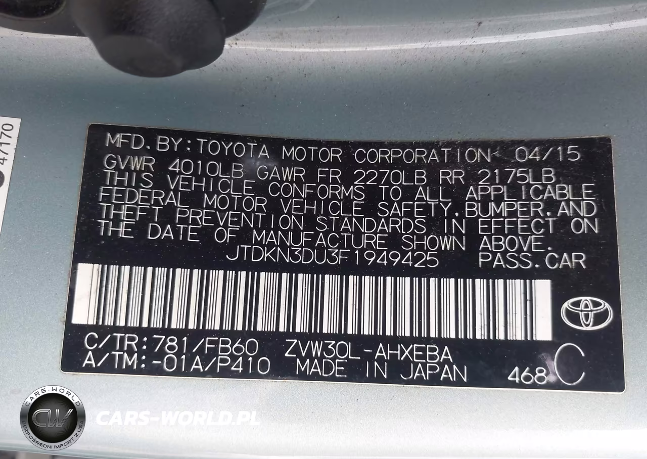 2015 Toyota Prius Three VIN:JTDKN3DU3F1949425 - 9